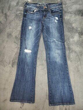 American Eagle Outfitters Women’s Flare Jeans - Dark Blue Denim